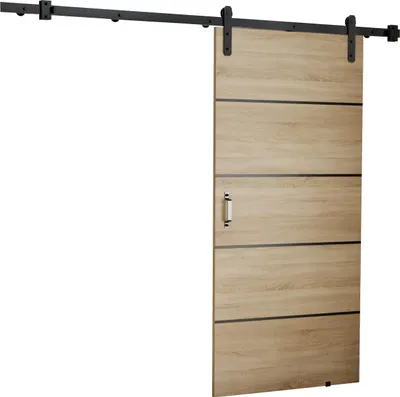 Obrázek produktu pro KIER FURNITURE posuvné dveře LORNI 90 - Univerzální - Dub sonoma 96x205x1,6 cm