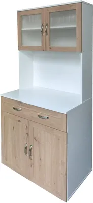Produktbild von Küchenbuffet Blanca Weiß mit Schublade und Regalfächern 170x80x48 cm (HxBxT)