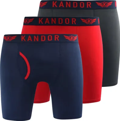 Produktbild von Kandor - "Trunken" Boxershorts für Herren(3er-Pack) BG1674 (L) (Rot)