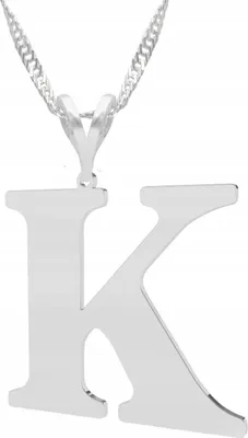 Image de Chaîne en argent lettre K 925 avec boîte cadeau