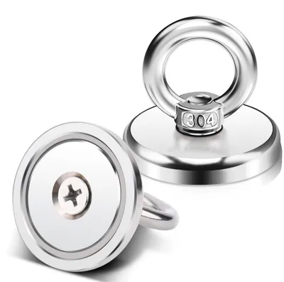 Produktbild von Magnetfische Set 2 Stück 42mm Neodym Extra Stark mit Öse
