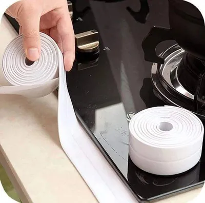 Immagine prodotto di Nastro sigillante autoadesivo idrorepellente e antimacchia, adatto per porte, finestre, bagni e cucine, 3,2 metri.