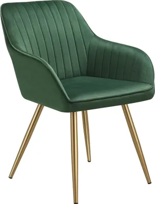 Produktbild von tectake® Esszimmerstuhl Marilyn gepolstert, in Samtoptik, gesteppt 58 x 62 x 82 cm