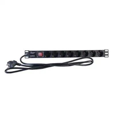 Immagine prodotto di Schuko 19" 8 prese con interruttore on/off 2LAN REG8SCHINT 250V 3500W 2M