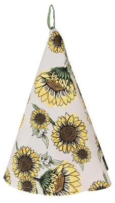 Produktbild von Clayre & Eef Geschirrtuch Ø 80 cm Beige Gelb Baumwolle Sonnenblumen