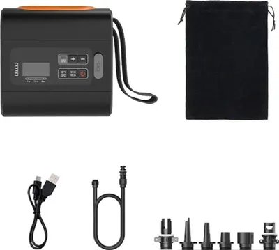 Produktbild von Kabellose Luftpumpe & Vakuumpumpe - Mini Elektropumpe - Aufblasen/Entleeren - Tragbar für Outdoor, Reise, Luftmatratzen und Isomatten