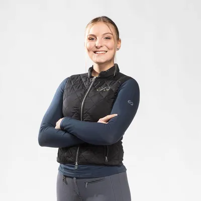 Produktbild von Equimus Steppweste Damen mit Stretch Rücken Schwarz S