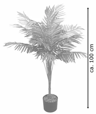 Produktbild von Decovego künstliche Farnpalme, Kunstpflanze, 100 cm, Kunstpalme für Wohn- & Büroräume, Allergikerfreundlich & Pflegeleicht
