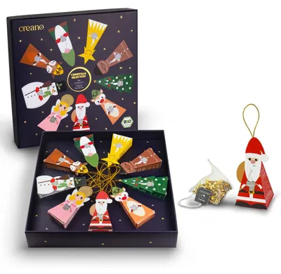 Produktbild von Christmas Kräutertee 9er Pyramiden Geschenkset „ORGANIC HERBAL TEA“ - 9 -Pyramiden-Teebeutel in 9 unterschiedlichen Sorten - 22,5g*