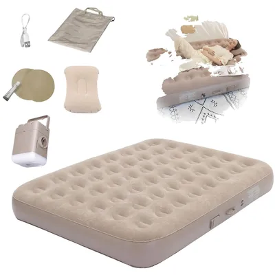 Produktbild von Campingluftmatratze, Automatische Pumpe, Eingebautes LED-Licht, 200*150*25cm ES