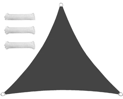 Immagine prodotto di Telo parasole, impermeabile, triangolare, 1,6 x 1,6 x 1,6 m, protezione UV per giardino e terrazza