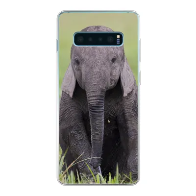 Produktbild von MuchoWow® Handyhülle Schutzhülle Hülle für Samsung Galaxy S10 Lite Elefant - Baby - Tiere - Gras - Natur Silikon Softcase Handy Hülle - Schutz