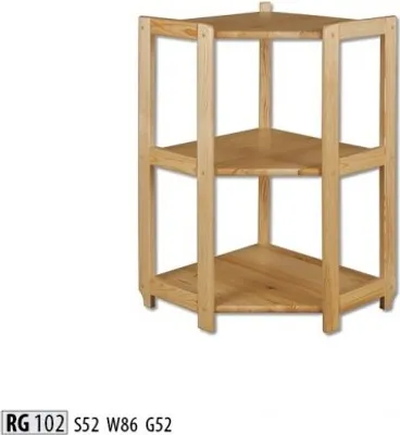 Image de Étagère d'angle, bibliothèque, étagère murale pour le salon, étagère en bois massif, étagères d'angle, bureau