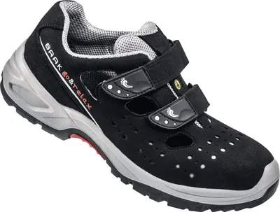 Produktbild von Sicherheitssandale Hardy Gr.47 schwarz/grau Mikrofaser S1P SRC ESD EN 20345 Baak