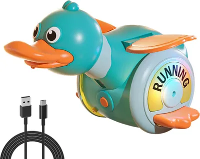 Produktbild von Krabbelente Baby Spielzeug Wiederaufladbares Sensorik Spiel fuer Babys & Kleinkinder,Foerderung Krabbeln & Tummy Time Toys,Gruen