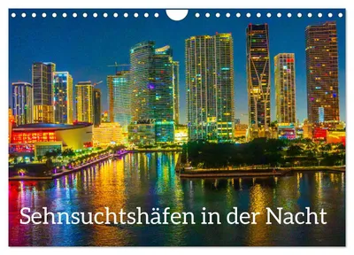 Produktbild von Sehnsuchtshäfen in der Nacht (Wandkalender 2027 DIN A4 quer), CALVENDO Monatskalender