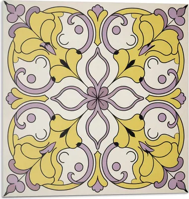 Immagine prodotto di Motivo floreale - Piastrelle autoadesive - Rivestimento - Pannello da parete - Piastrelle in PVC - Piastrelle in vinile - Piastrelle in PCV - Autoadesive - Decorazione murale - 9 pezzi 30 x 30 cm