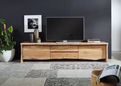 Produktbild von MASSIVMOEBEL24 TV-Board Akazie 220x45x50 natur lackiert PURE ACACIA #704