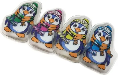 Immagine prodotto di COM-FOUR® 4x scaldamani riutilizzabili - Scaldamani con motivo a pinguino - Cuscinetti riscaldanti per le giornate fredde e per quando si è in giro - Cuscinetti riscaldanti pieghevoli