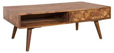 Obrázek produktu pro Konferenční stolek 100 cm, dřevěný designový stolek, moderní obývací pokoj – KOUPIT NYNÍ