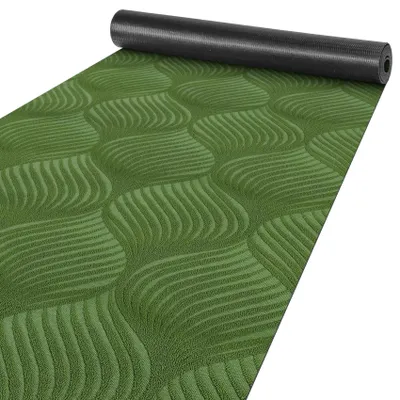 Produktbild von Teppichläufer Ornament rutschhemmend 3 mm 50 x 100 cm Grün