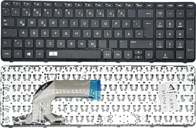 Produktbild von DEUTSCHE - Tastatur Keyboard mit Rahmen kompatibel für HP P/N: 749658-041