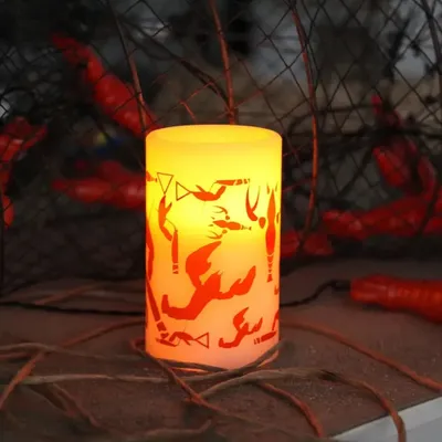 Zdjęcie produktu dla Świeca Led woskowa CRAYFISH PARTY biała 12,5cm