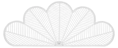 Produktbild von Bett-Kopfteil für 150-180 cm, Blumenform, weiß, 190 x 2,5 x 81 cm