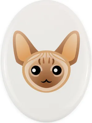 Produktbild von Devon Rex - Grabplatte aus Keramik mit Grafik und Schriftzug der Marke Art-Dog