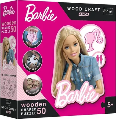 Produktbild von Trefl Holzpuzzle Junior - Barbie 50 Teile - Wood Craft