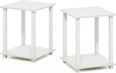 Image de Table basse pour deux personnes, lot de 2, blanc/blanc