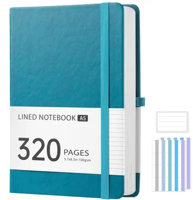 Productafbeelding van A5 Notitieboek met 320 pagina's en hardcover, blauw