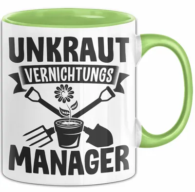 Produktbild von Gärtner Tasse Geschenk Unkraut Vernichtungsmanager (Grün)