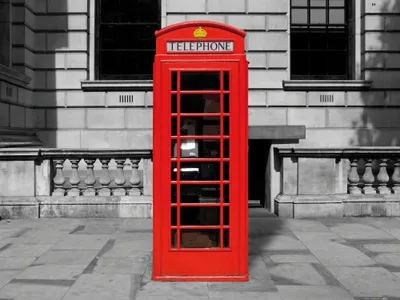 Produktbild von London Kunstdruck Bild - Rote Telefonzelle (60 x 80 cm)