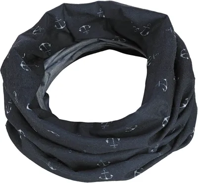 Produktbild von modAS Multifunktionstuch mit Ankerprint – Bandana Halstuch Damen Herren Schlauchtuch Gesichtsmaske Kopfbedeckung in Marine