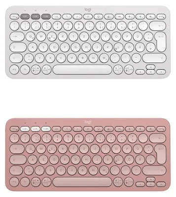 Produktbild von Logitech Pebble Keys 2 K380s, Mini, Kabellos, Bluetooth, Scherenschalter, QWERTZ, Weiß