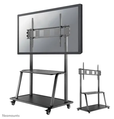 Produktbild von Neomounts NS-M4000BLACK TV-Trolley 60-105", Schwarz, Fester Bodenständer, Stahl, 150 kg, 152,4 cm (60"), 2,67 m (105")