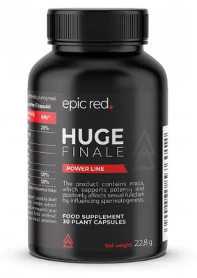 Productafbeelding van Epic Red Huge Finale voedingssupplement, 30 capsules voor mannen