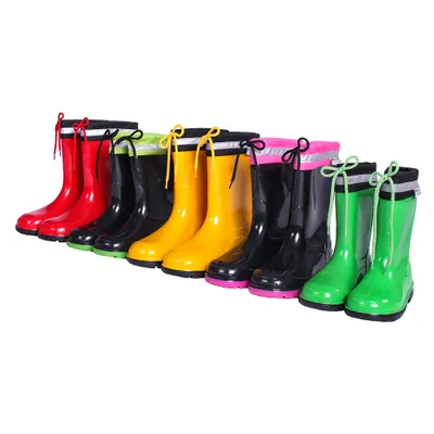 Produktbild von LEMIGO KIM Kinder Gummistiefel mit Stulpe Regenstiefel Stiefel Regen Schuhe, Farbe:Gelb, Größe:24