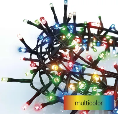 LED vánoční řetěz – ježek, 6 m, venkovní i vnitřní, multicolor, časovač