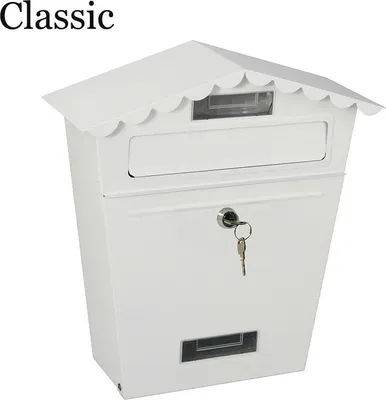 Image de Boîte Aux Lettres Classique Blanche Design Intemporel, Fixation Murale - Edm