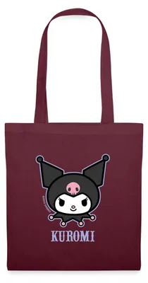Produktbild von Spreadshirt Kuromi Portrait Stoffbeutel, One size, Burgunderrot