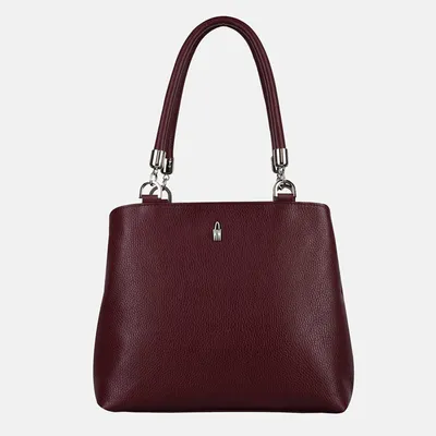 Image de ENRICA - Sac à main en cuir bordeaux