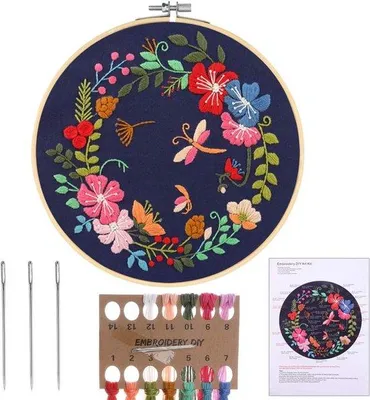 Produktbild von Kreuzstich-Set für Anfänger, vollständiges Set mit Slingermotiv, mehrere Farben