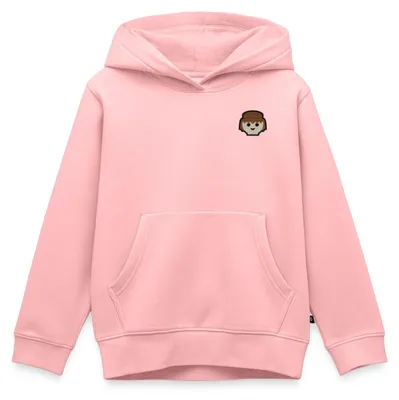 Produktbild von Spreadshirt PLAYMOBIL Figur Porträt Stick Kinder Premium Hoodie, 158/164 (12 Jahre), Rosa
