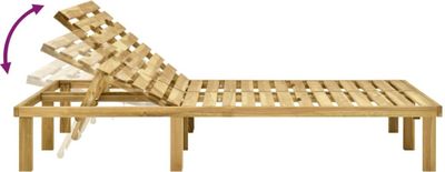 vidaXL Doppel-Sonnenliege Grün Imprägniertes Kiefernholz