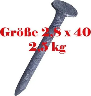 Produktbild von SWG Dachpappstifte Pappstifte Nägel feuerverzinkt verzinkt 2,5 kg 2,8x40