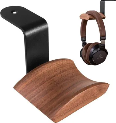 Immagine prodotto di Porta-cuffie in legno di noce - Universale - per tutte le dimensioni