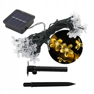 Obrázok produktu pre SOLÁRNE SVETLÁ Záhradný KOMPONENT 5metrov 20 LED Kvety Teplá biela Dekoratívne