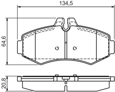 Produktbild von Bosch Bremsbelagsatz, Scheibenbremse  0 986 494 013
